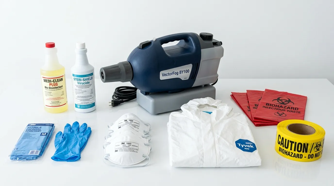 Professional biohazard remediation crew working in Winter Haven